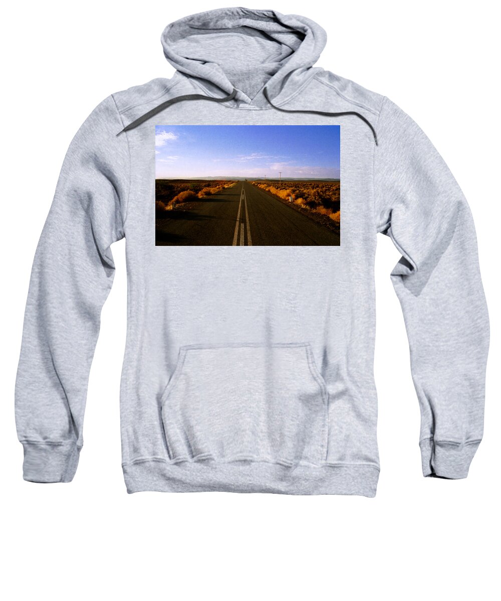 Desert Road Sweatshirt featuring the digital art Open desert road by Vincent Franco