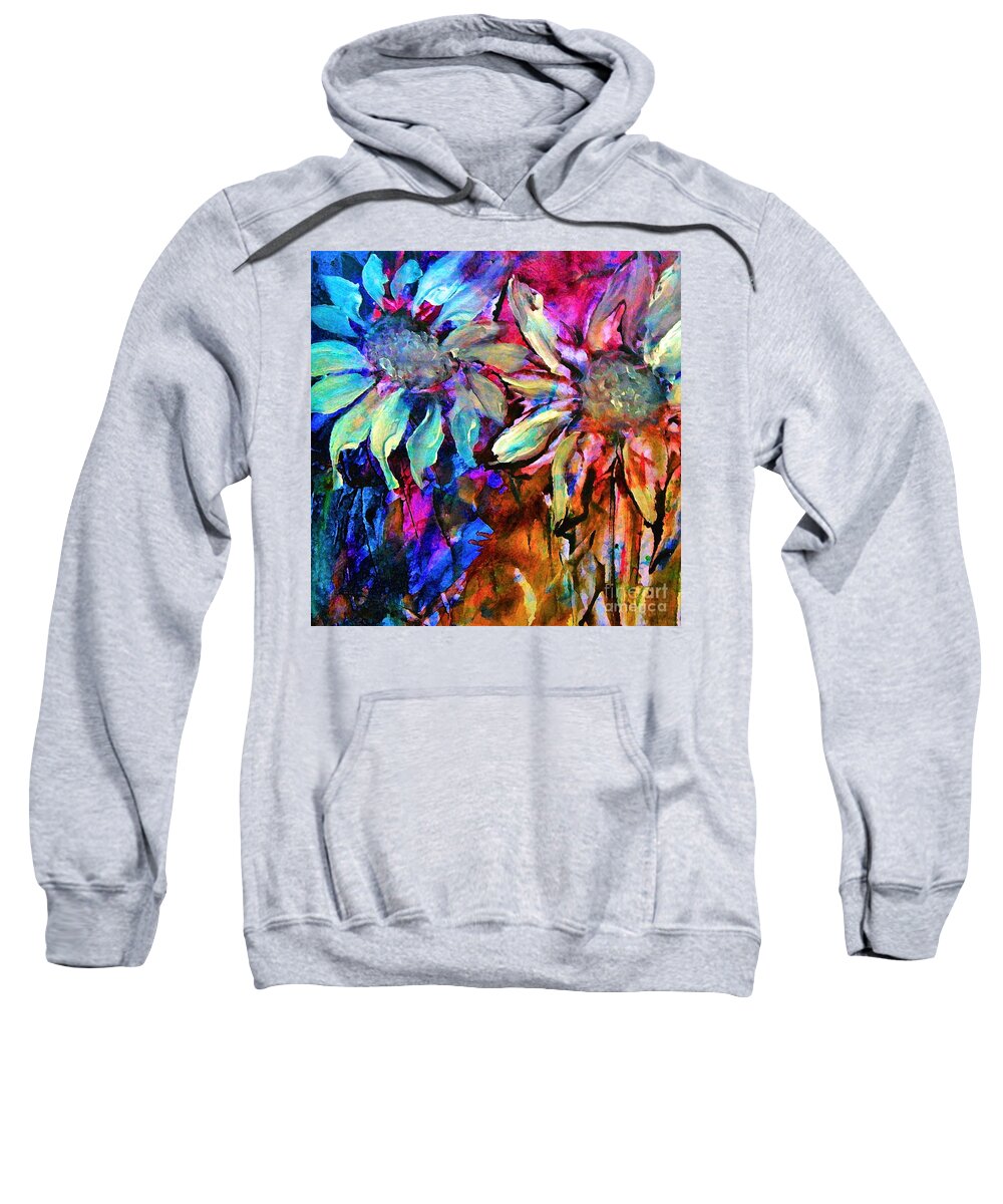 Wild Sweatshirt featuring the digital art Out of Style Hip Floral Art by Lisa Kaiser