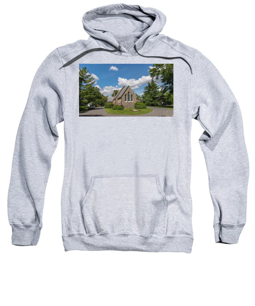 Landscape Sweatshirt featuring the photograph Oxford Church by Charles Kraus