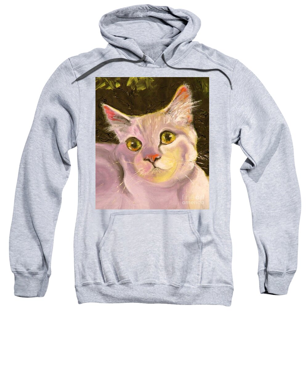 Cat Sweatshirt featuring the painting Best Friend by Susan A Becker