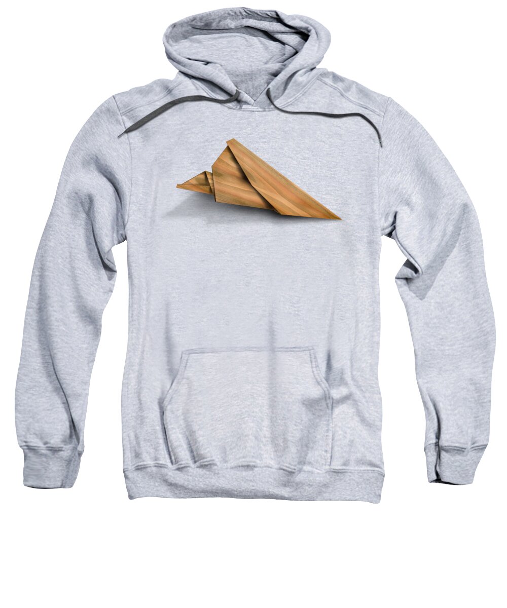 Aircraft Sweatshirt featuring the photograph Paper Airplanes of Wood 2 by Yo Pedro