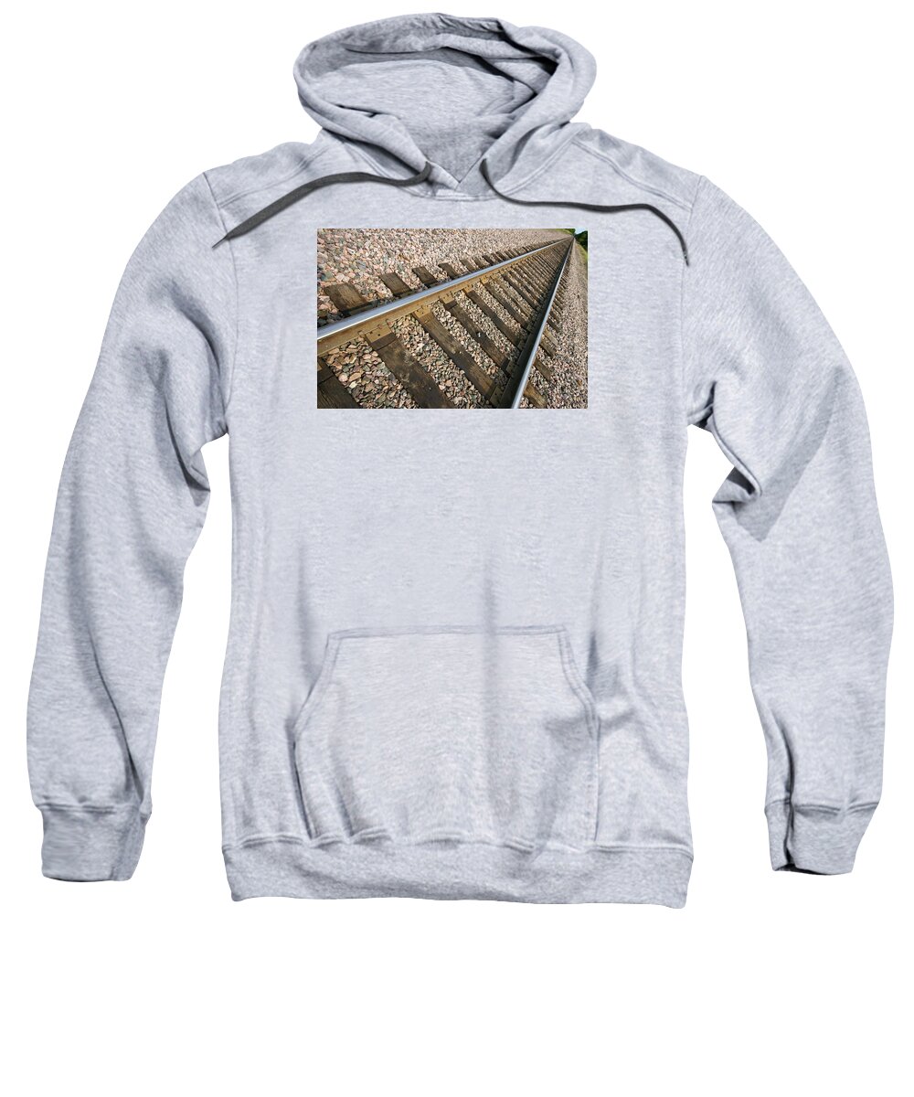 Railroad Sweatshirt featuring the photograph Parallel by David Ralph Johnson