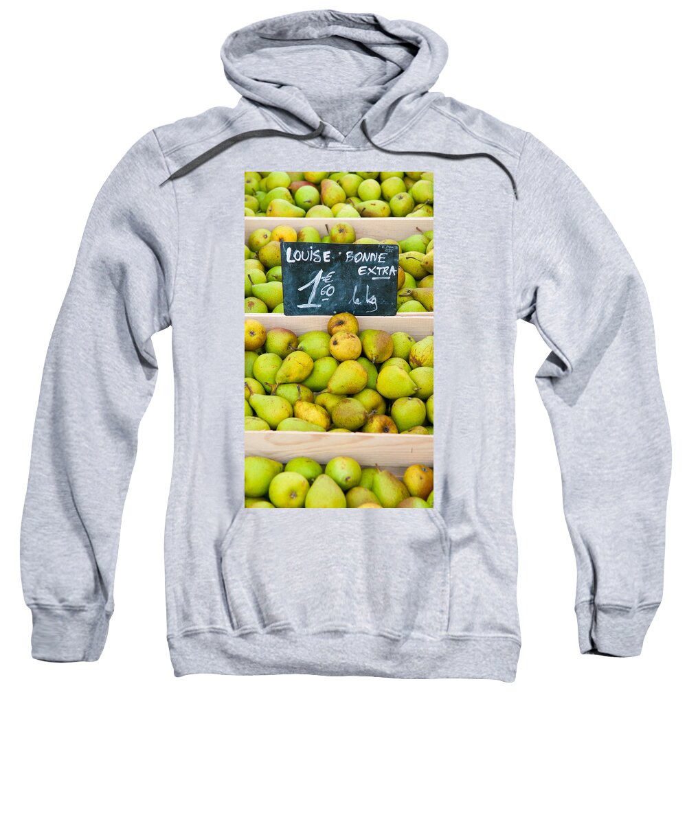 Photography Sweatshirt featuring the photograph Parked pears by Philippe Taka
