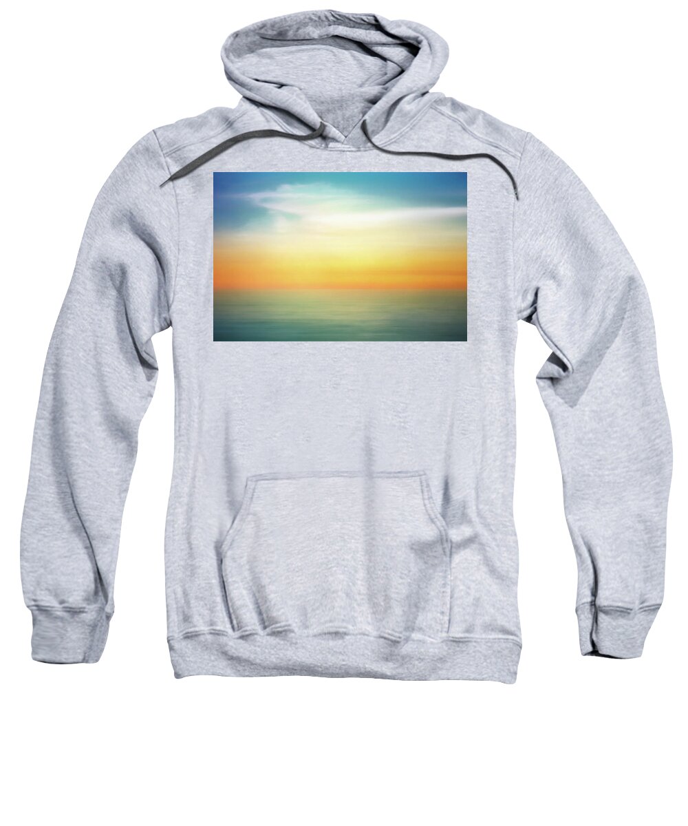#faatoppicks Sweatshirt featuring the digital art Pastel Sunrise by Scott Norris