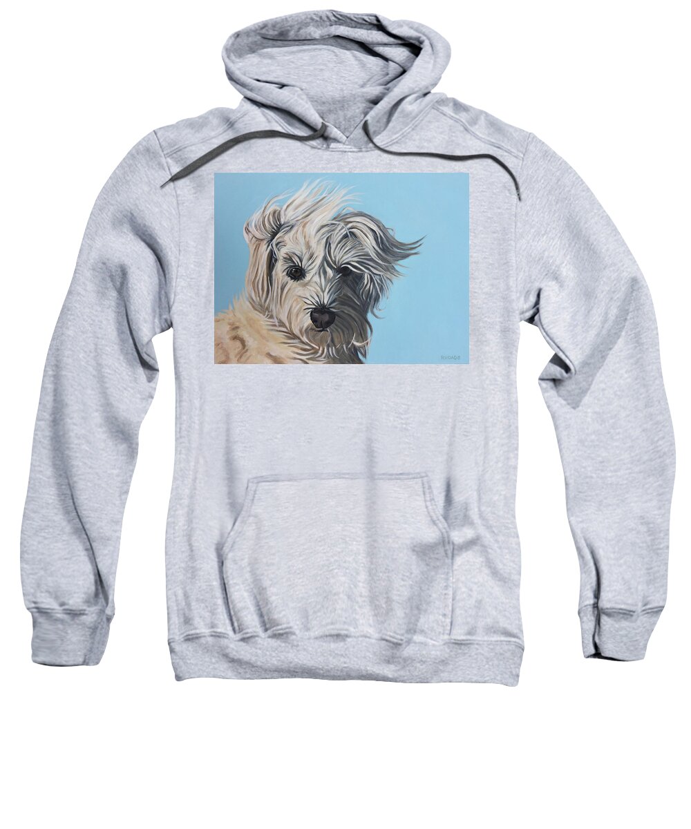 Dog Sweatshirt featuring the painting Patience by Nathan Rhoads