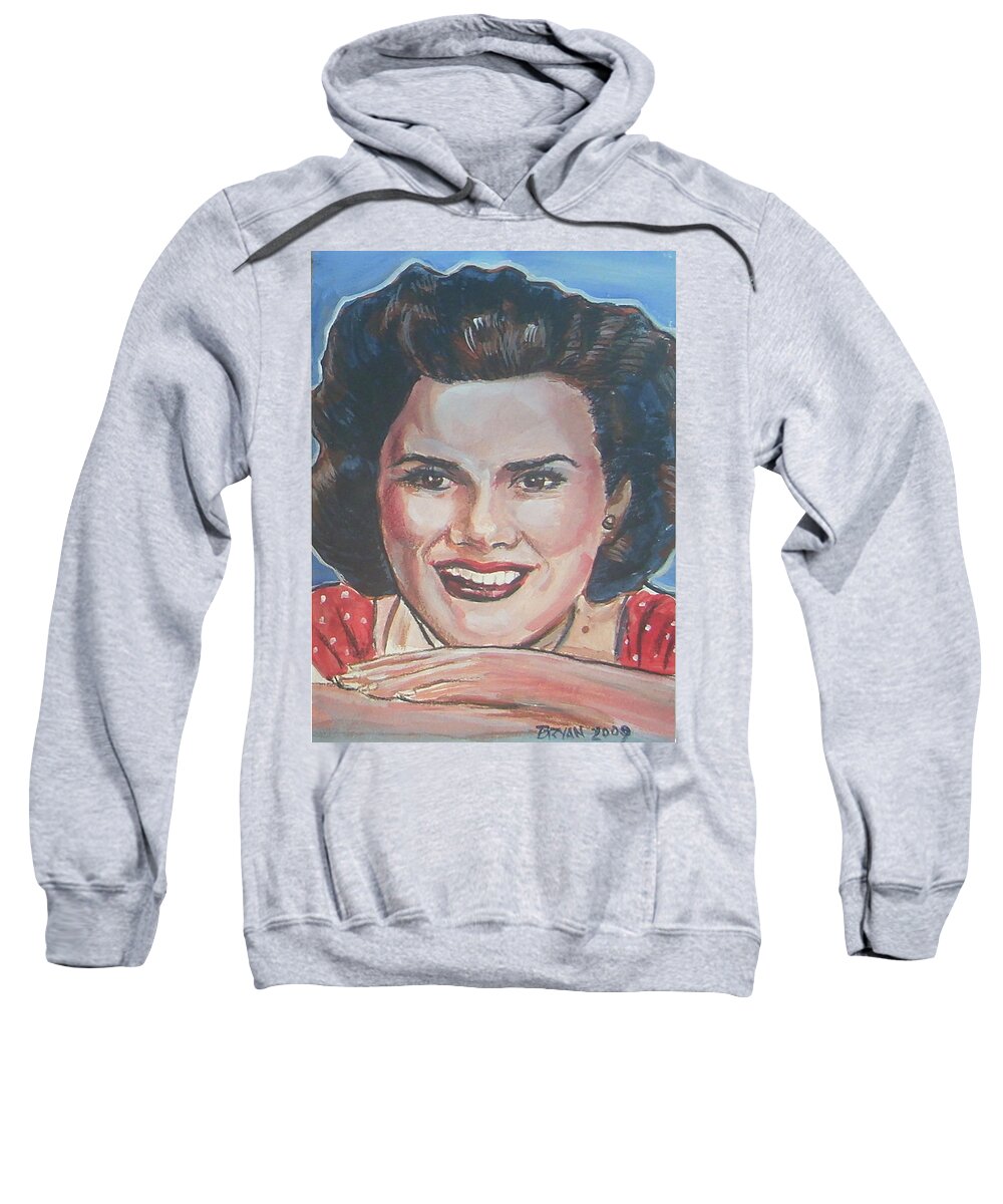 Patsy Cline Sweatshirt featuring the painting Patsy Cline by Bryan Bustard