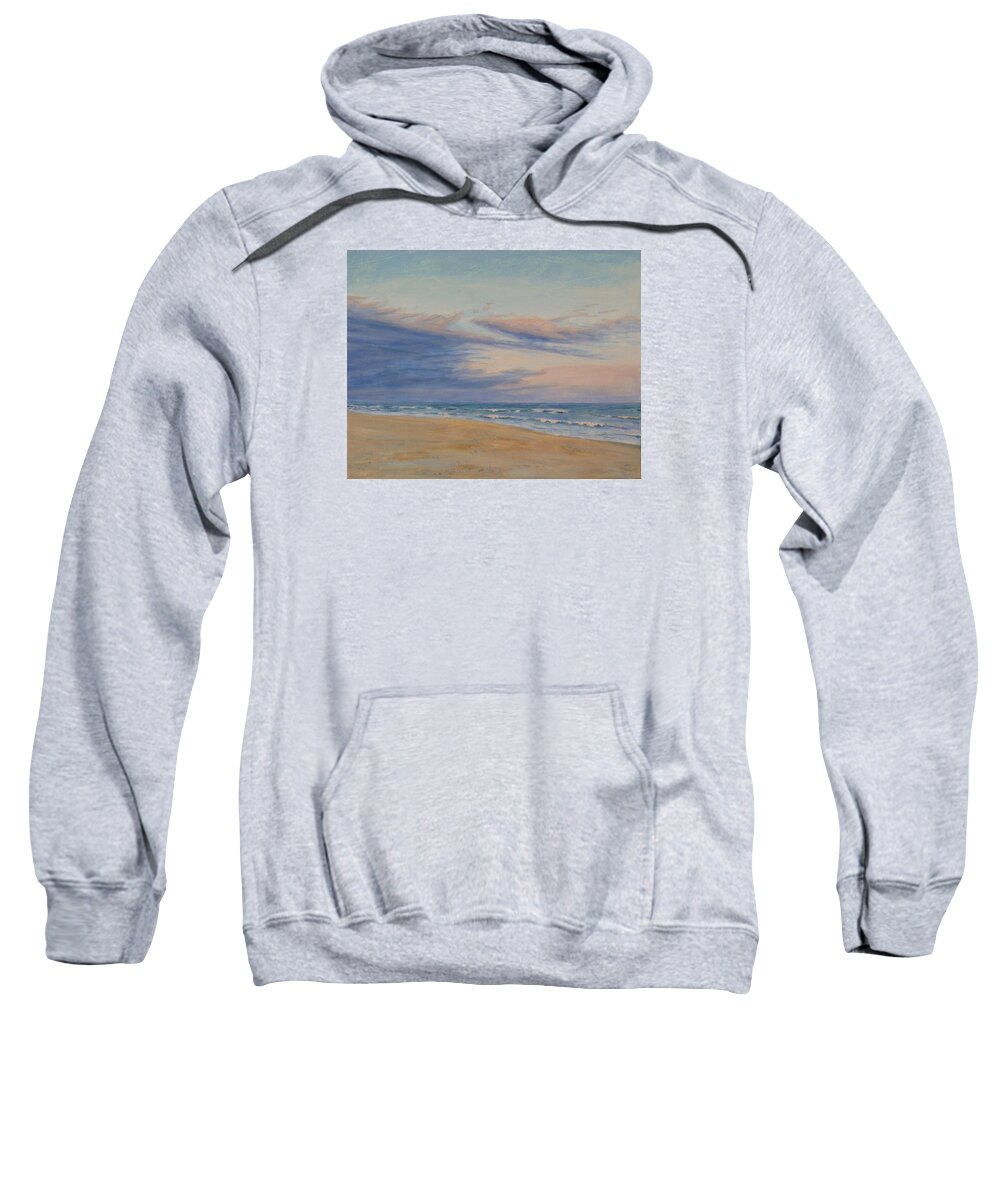 Seascape Sweatshirt featuring the painting Peaceful by Joe Bergholm