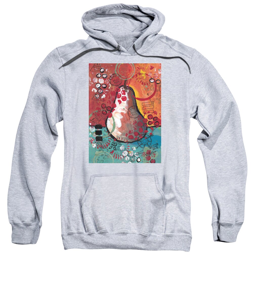 Pear Sweatshirt featuring the painting Pear 9 by Elise Boam