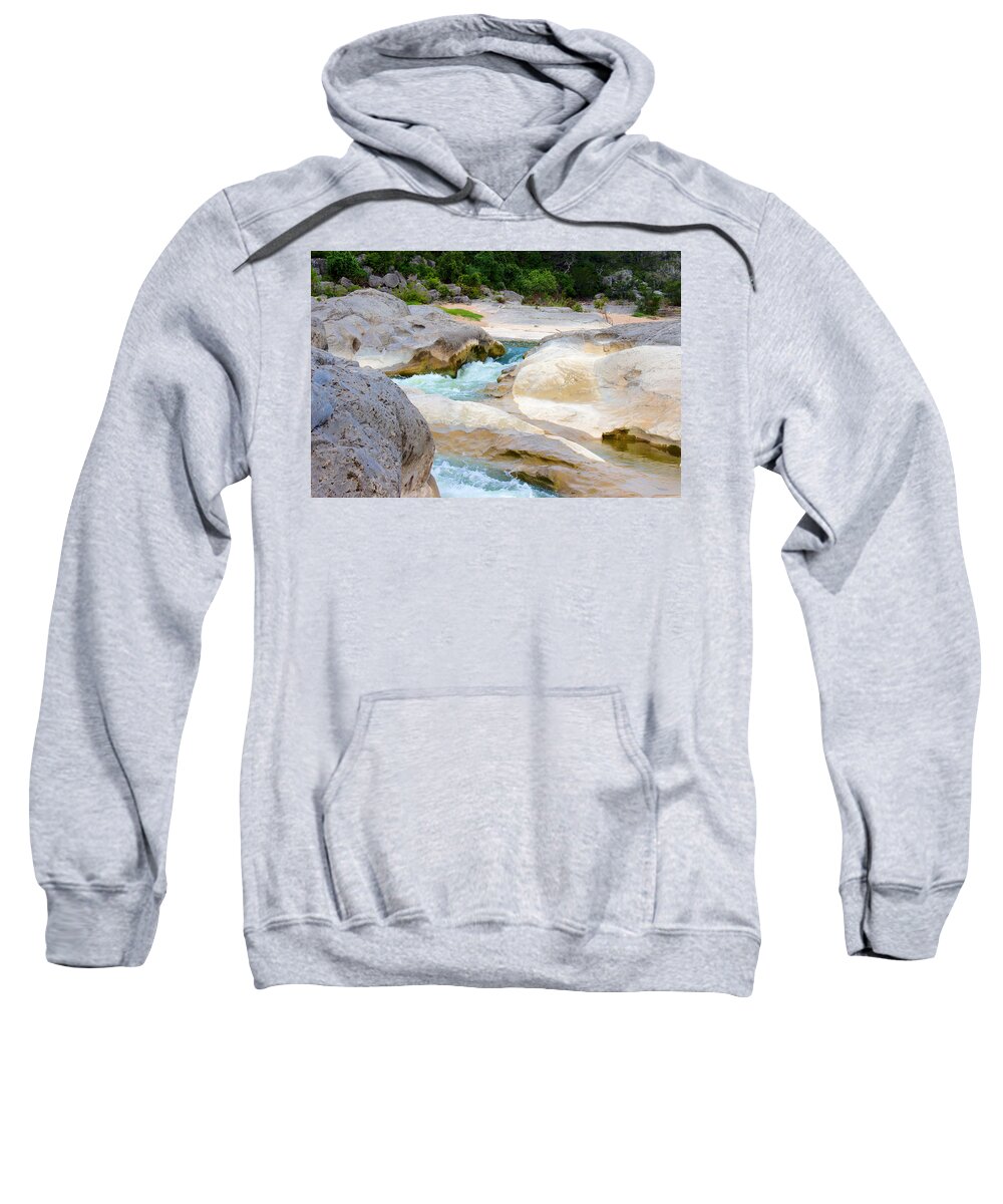 James Smullins Sweatshirt featuring the photograph Pedernales falls by James Smullins