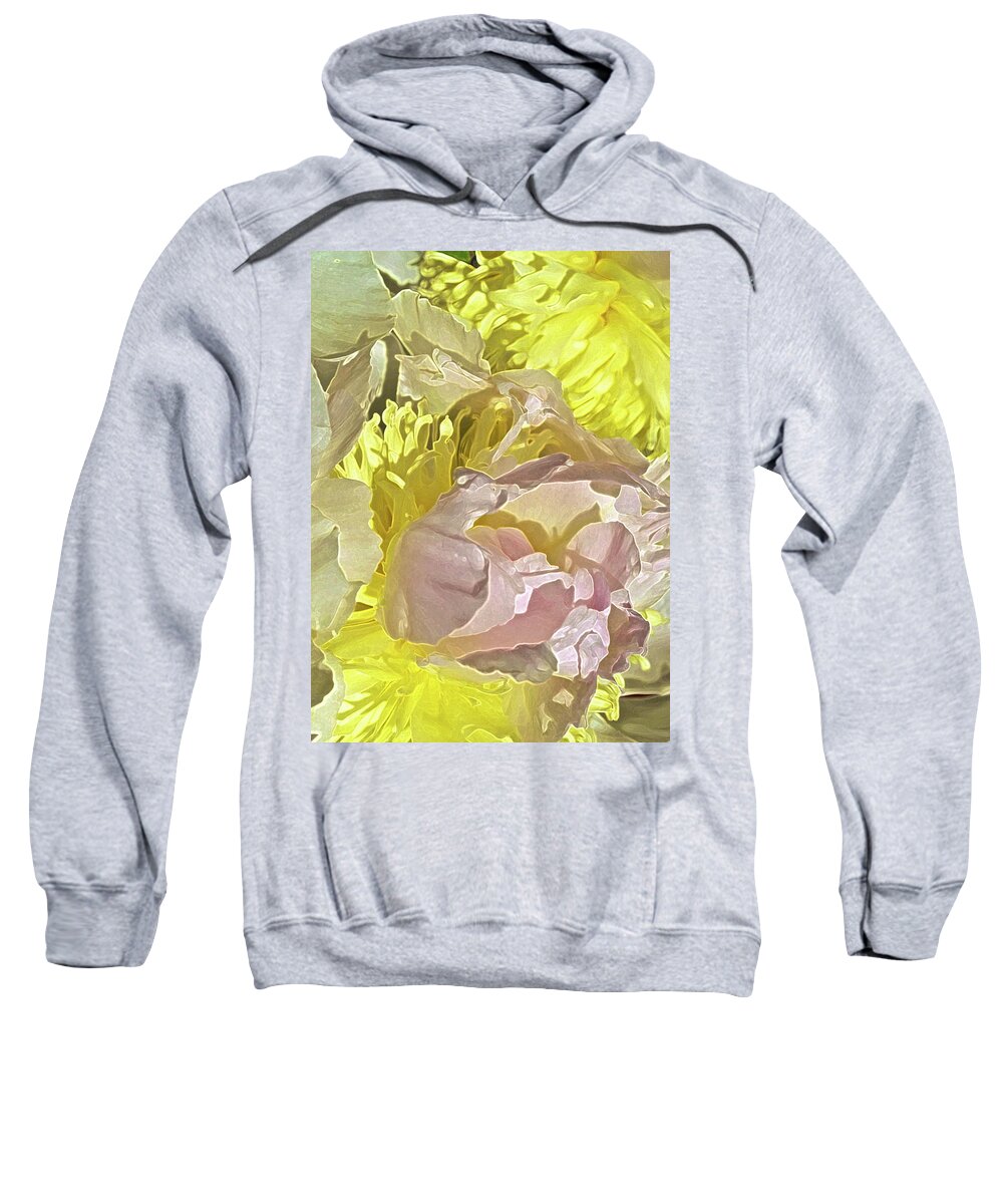 Peony Sweatshirt featuring the photograph Peony Perfect by Gwyn Newcombe