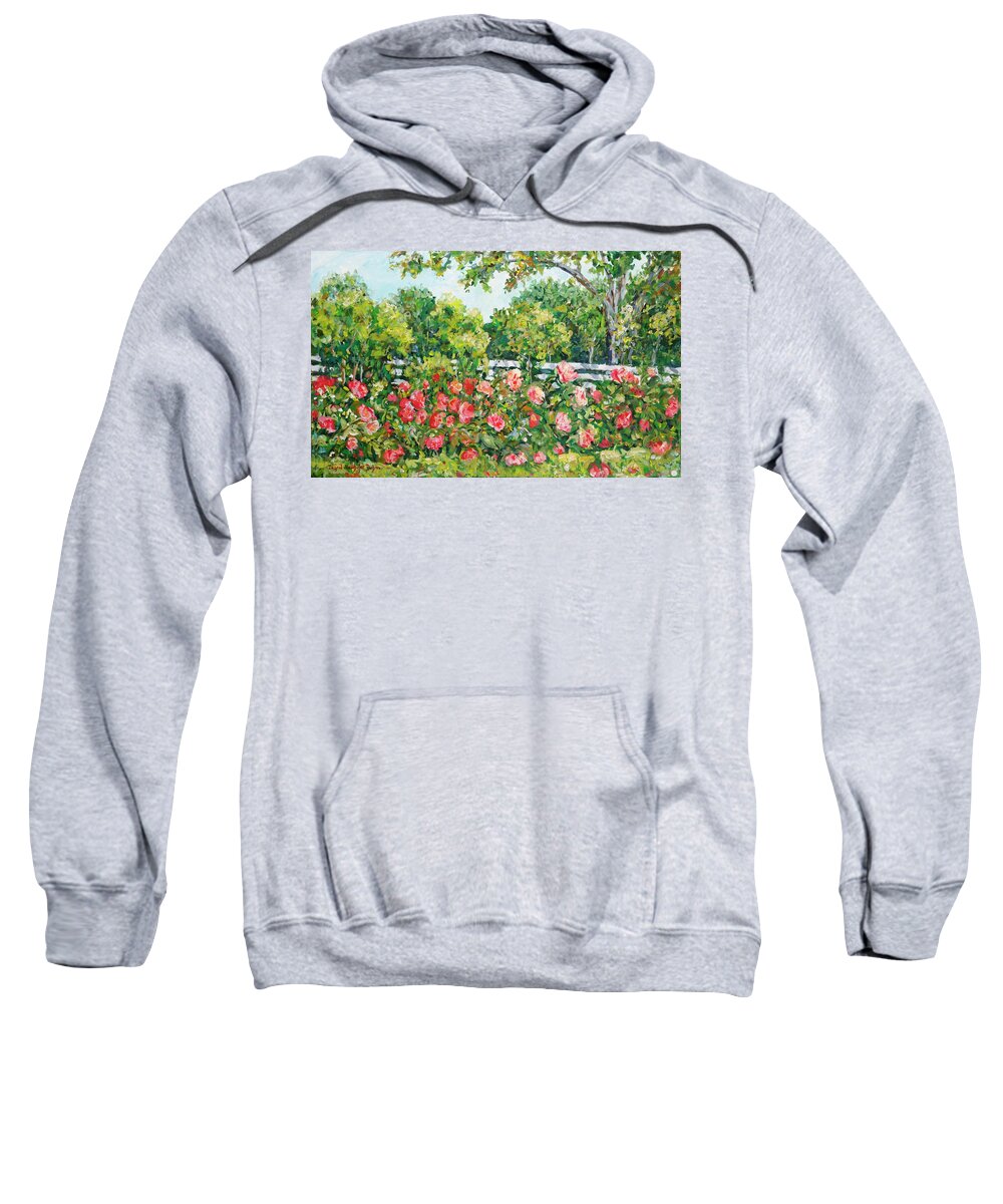 Flowers Sweatshirt featuring the painting Peony Riot by Ingrid Dohm