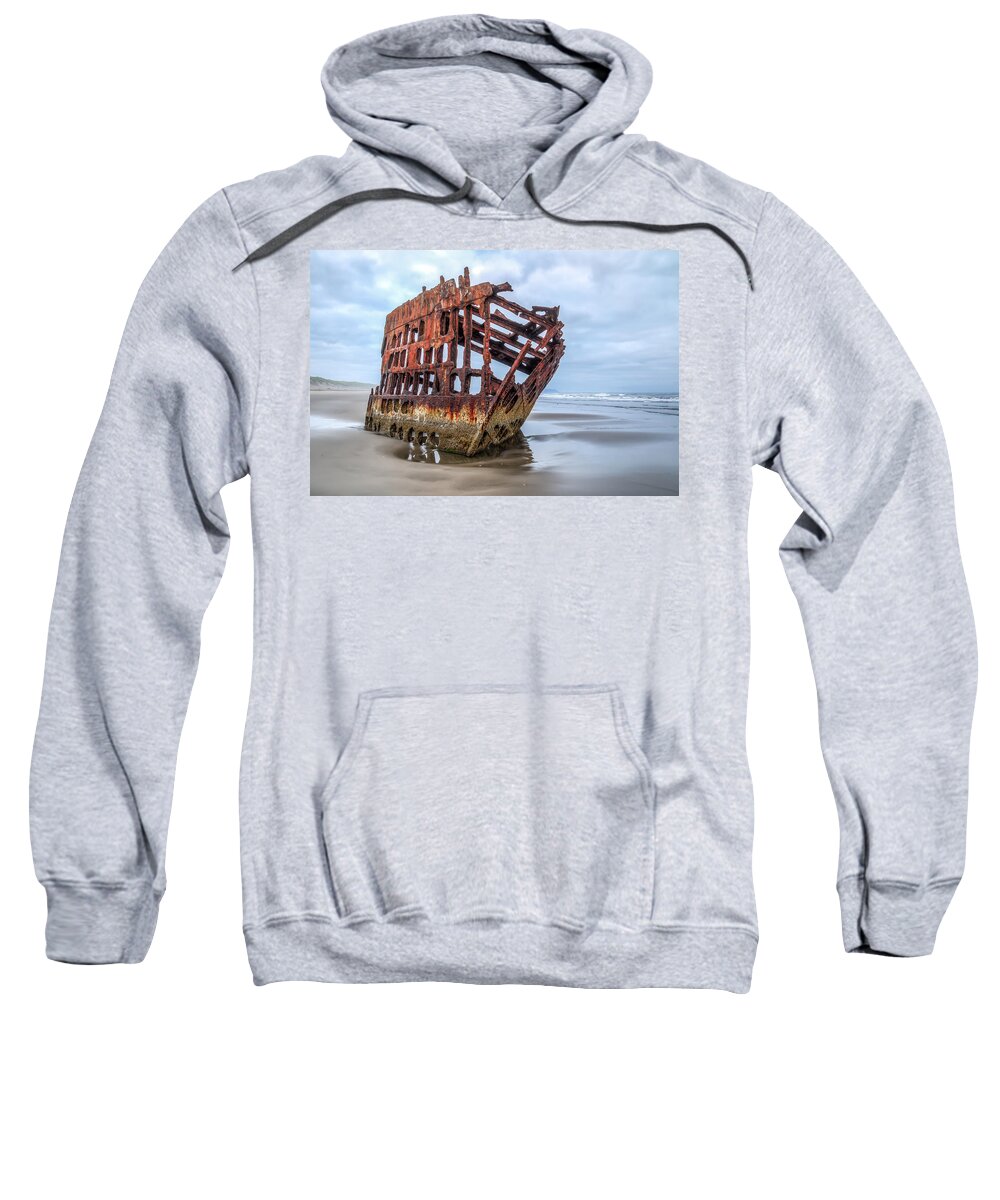 Peter Iredale Sweatshirt featuring the photograph Peter Iredale 0030 by Kristina Rinell