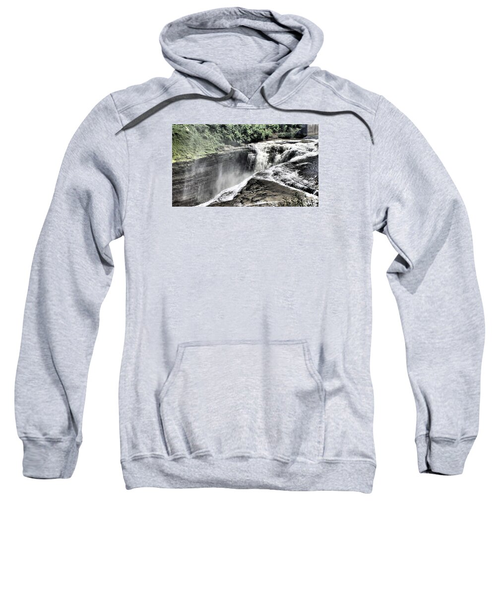Waterfalls Sweatshirt featuring the photograph Picture of Waterfalls at Letchworth by Susan Jensen