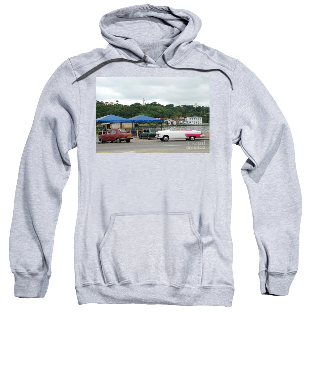 Cuba Sweatshirt featuring the photograph Pink And White by Jim Goodman