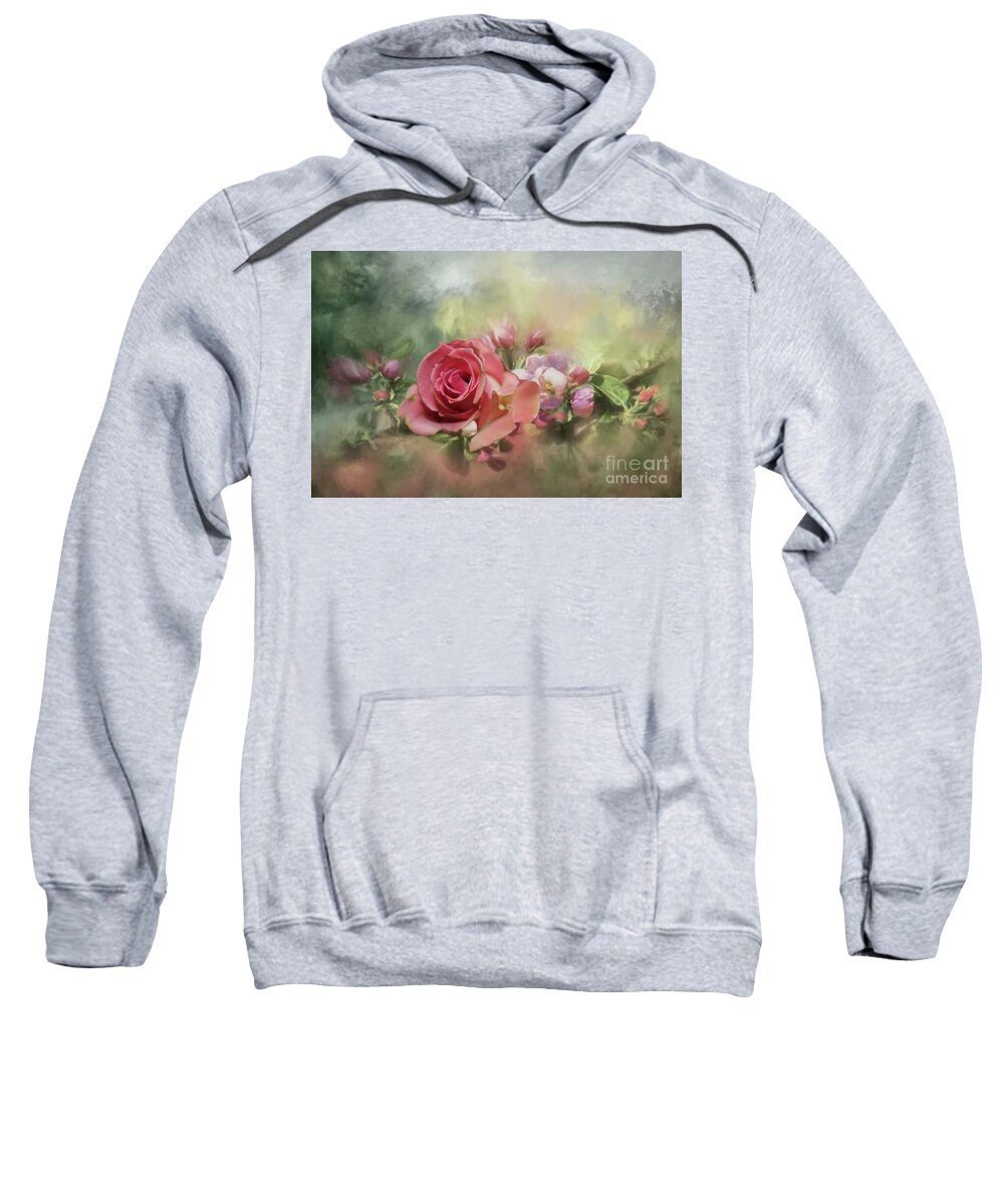 Pink Rose Sweatshirt featuring the photograph Pink Rose for Mom by Janette Boyd