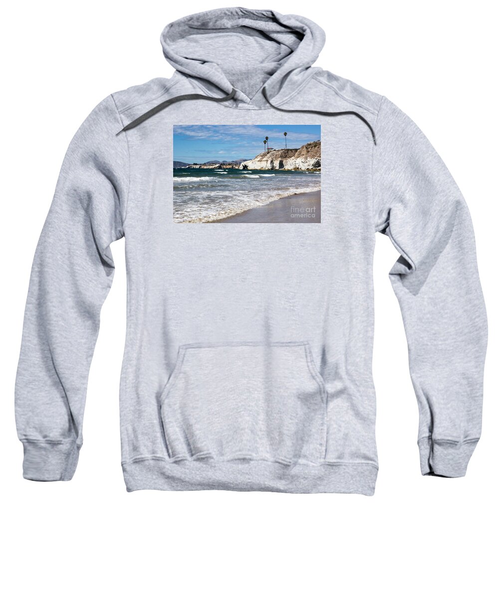 Pismo Sweatshirt featuring the photograph Pismo Beach Caves by Suzanne Luft