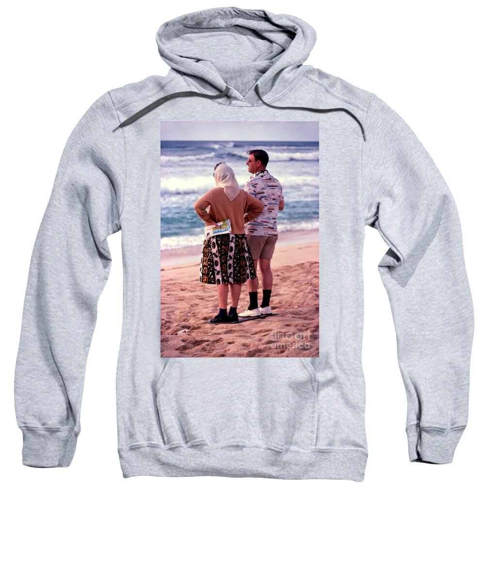 Oahu Sweatshirt featuring the photograph Playing It Safe In Oahu, 1979 by Ron Long