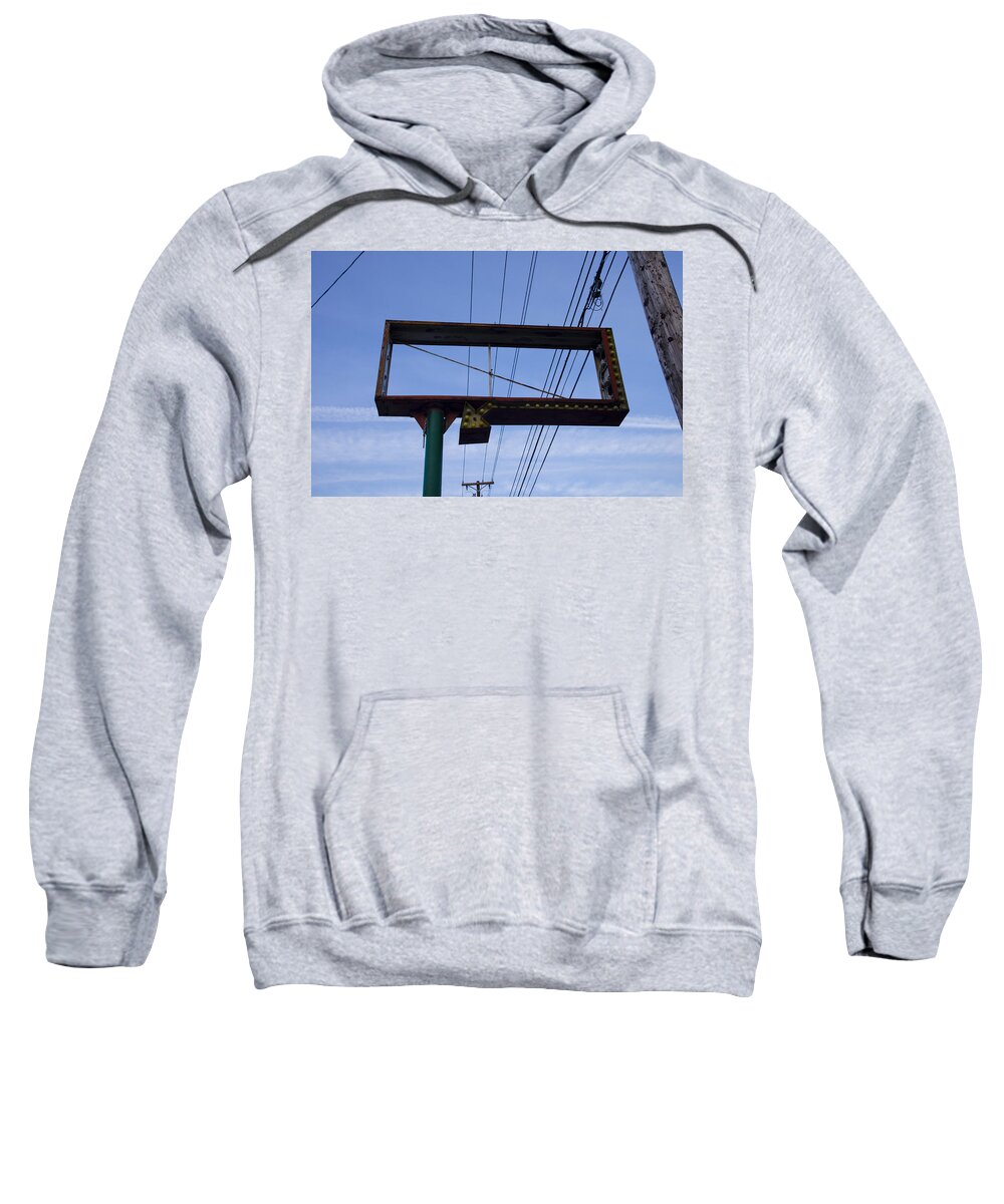 Sign Sweatshirt featuring the photograph Empty sign in Portland by Erik Burg