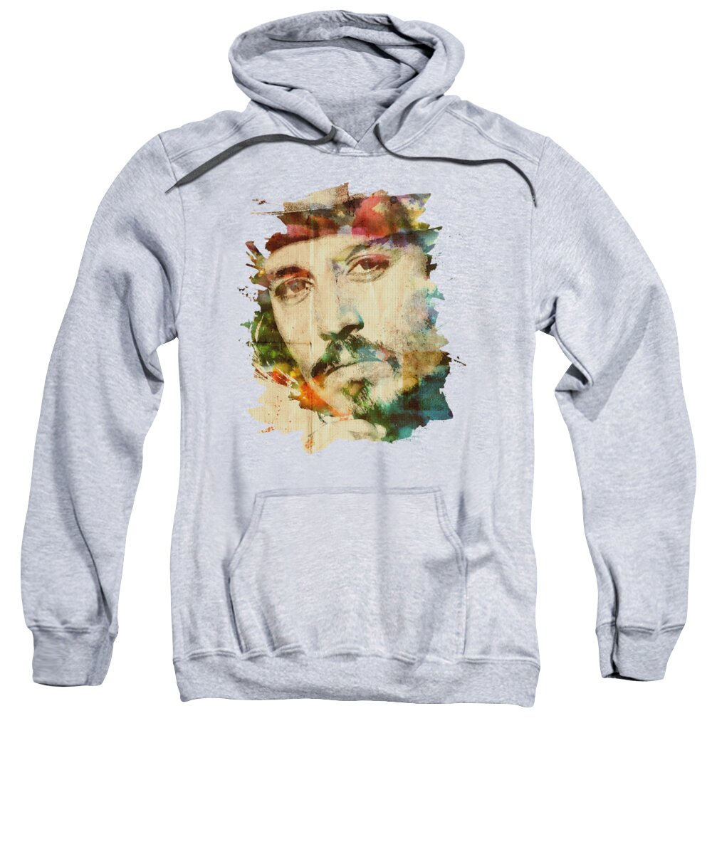 Johnny Depp Sweatshirt featuring the digital art Portrait of Johnny by Maria Arango