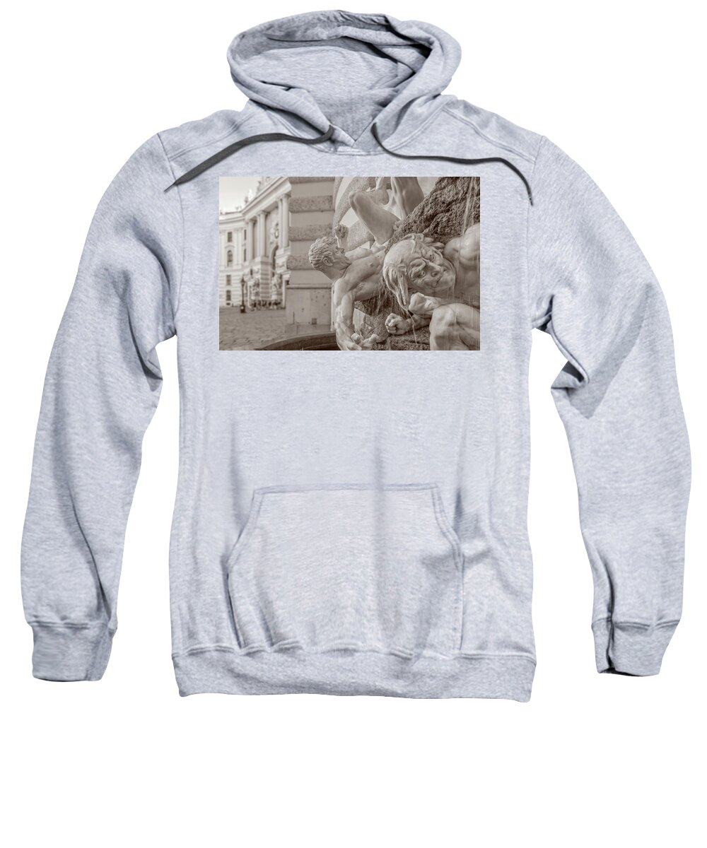 Travel Sweatshirt featuring the photograph Power at sea fountain - Detail by Roberto Pagani