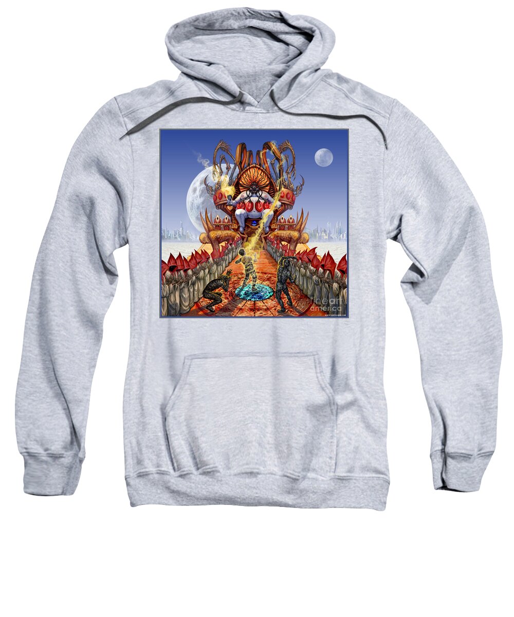 Fantasy Art Sweatshirt featuring the mixed media Powerless To Power by Tony Koehl
