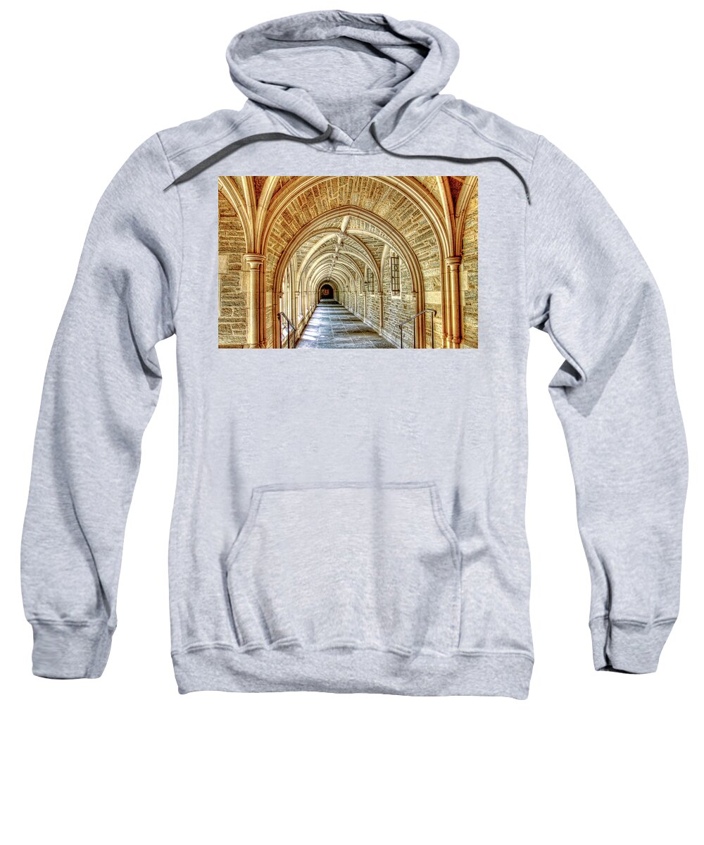 Doors Sweatshirt featuring the photograph Princeton University Courtyard arches by Geraldine Scull