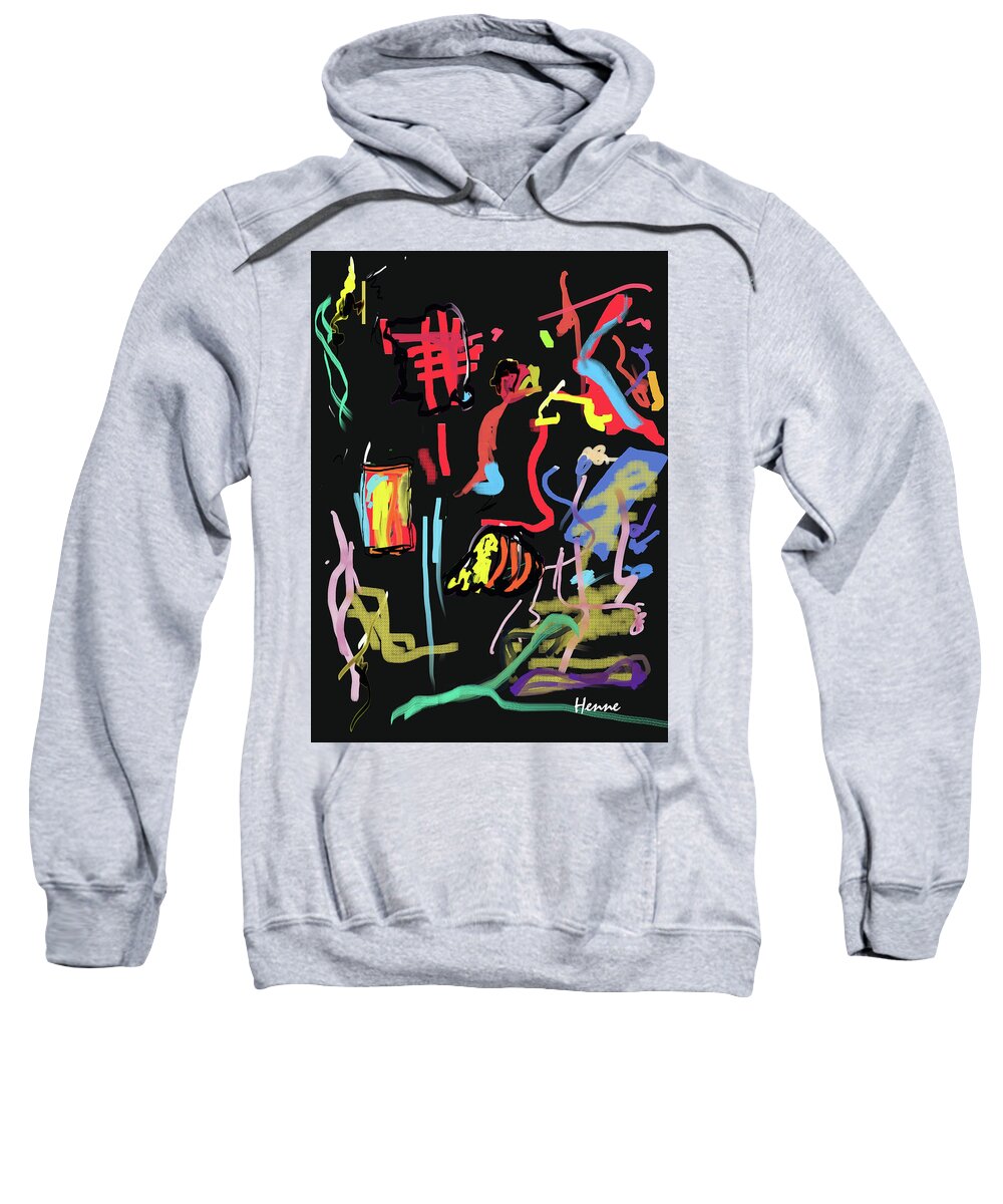 Digital Sweatshirt featuring the painting Progress of a Small Experiment by Robert Henne