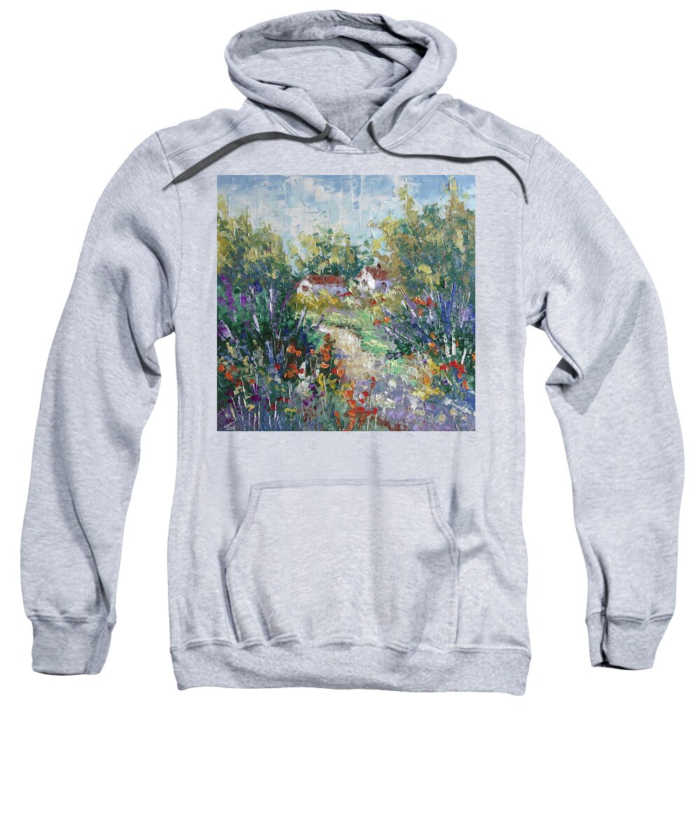 Provence. Frederic Payet Sweatshirt featuring the painting Provence path by Frederic Payet