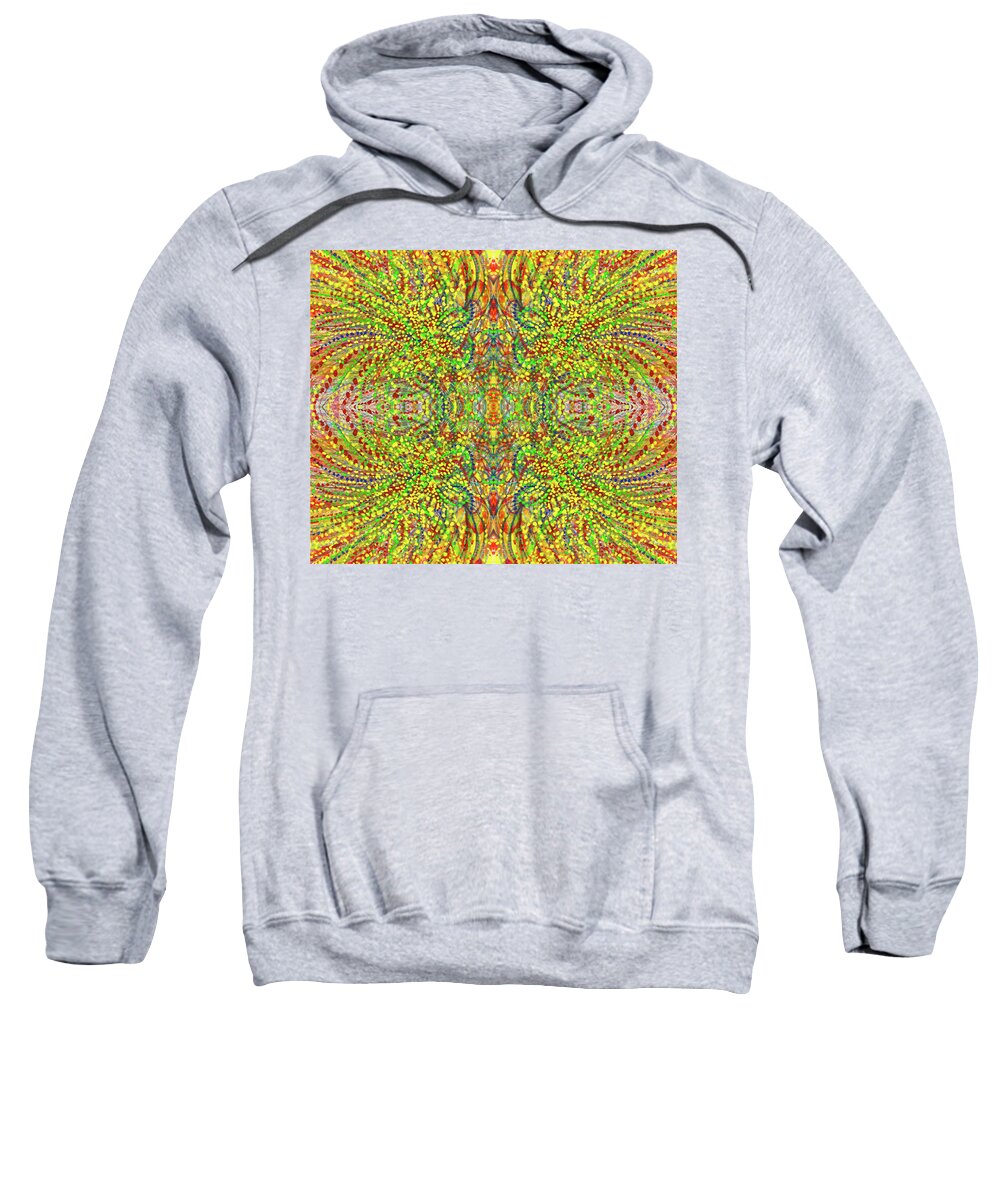 Abstract Sweatshirt featuring the mixed media Psychedelic Visions Of The Multi-Dimensional Beings #1170 by Rainbow Artist Orlando L