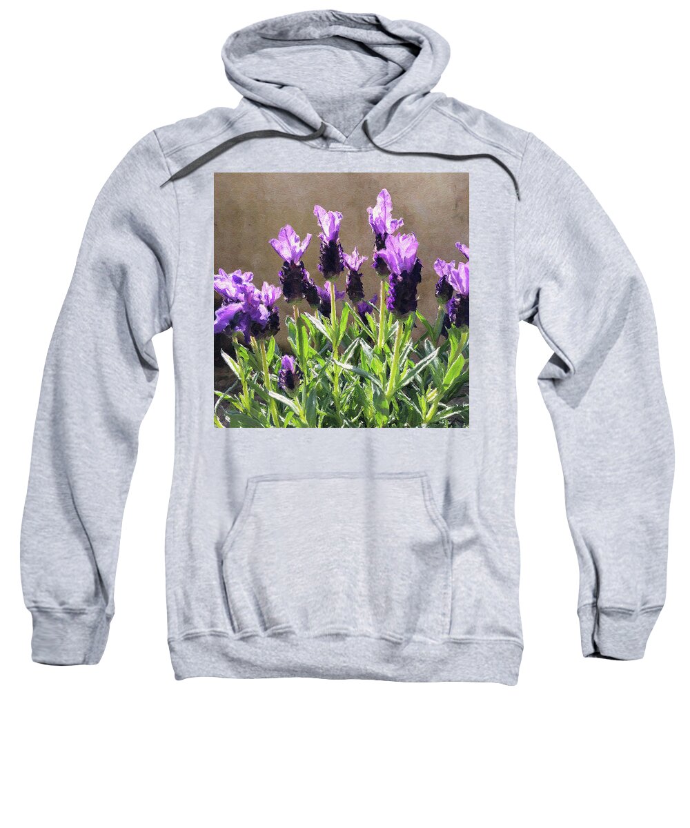  Sweatshirt featuring the digital art Purple by Julian Perry