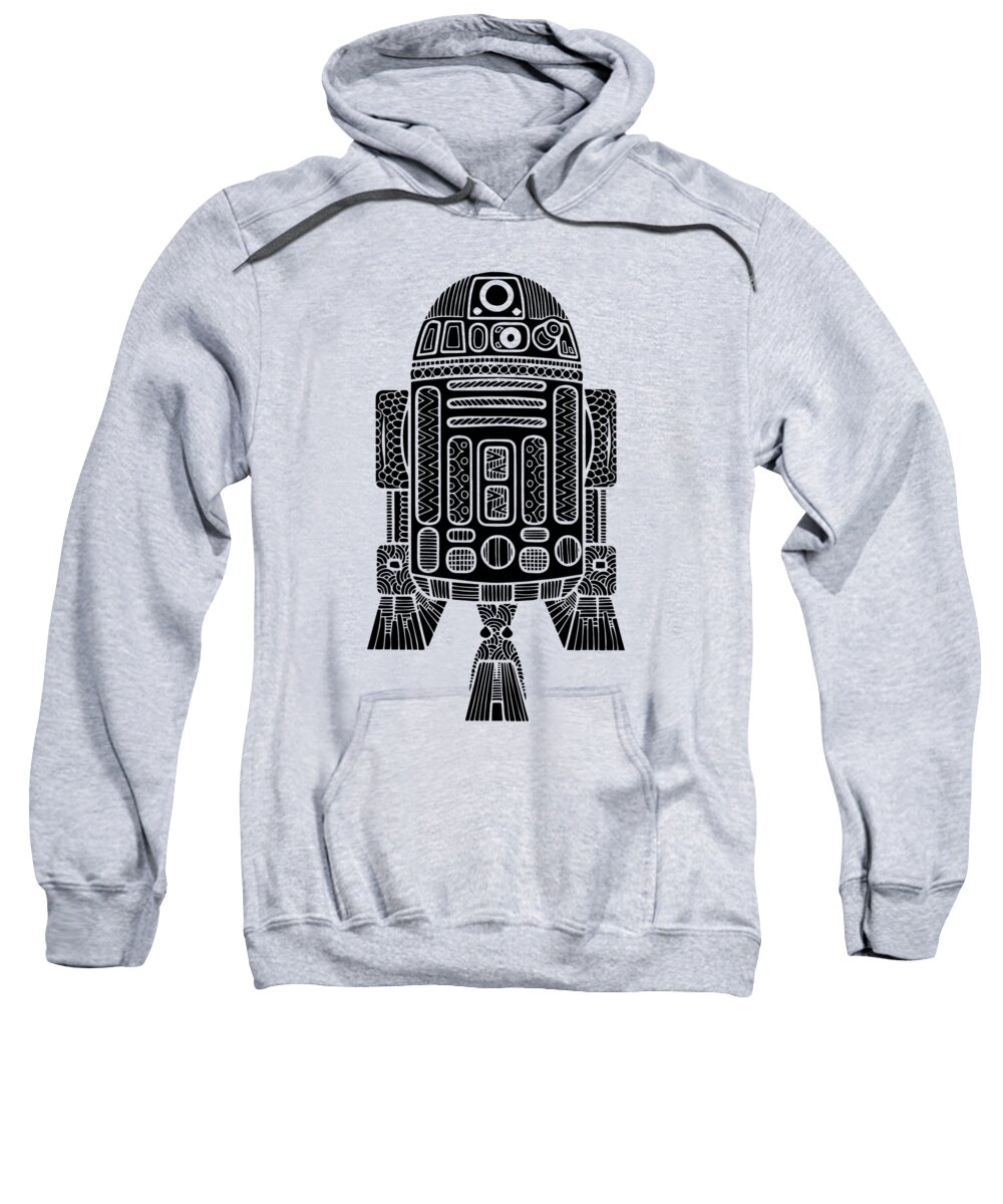 R2d2 Sweatshirt featuring the mixed media R2 D2 - Star Wars Art by Studio Grafiikka