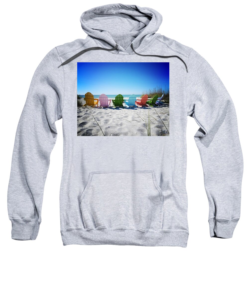 Florida Sweatshirt featuring the photograph Rainbow Beach Vanilla Pop by Chris Andruskiewicz