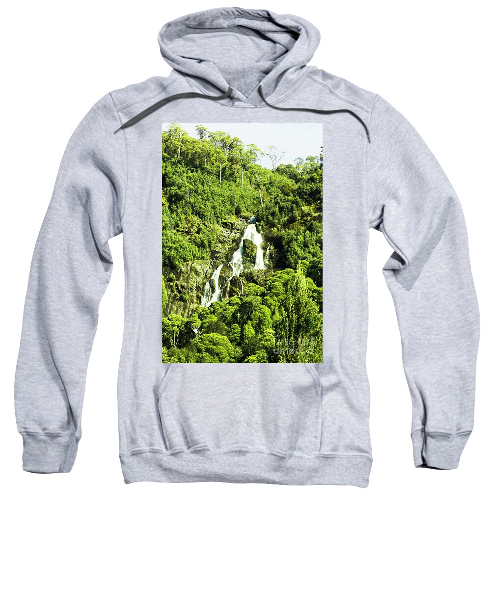 Rainforest Sweatshirt featuring the photograph Rainforest rapids by Jorgo Photography