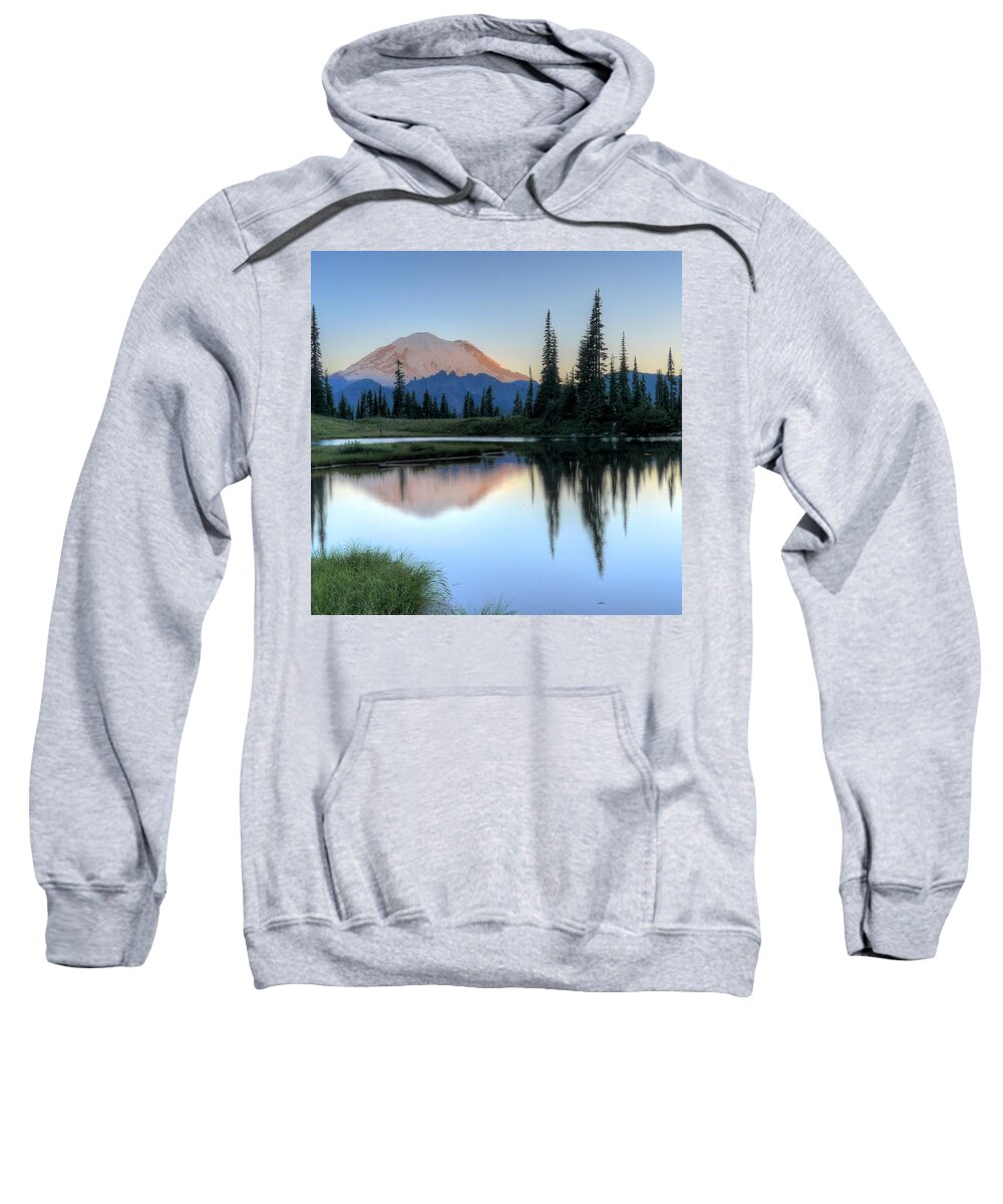 Mt Rainier Sweatshirt featuring the photograph Rainier from Tipsoo by Peter Mooyman