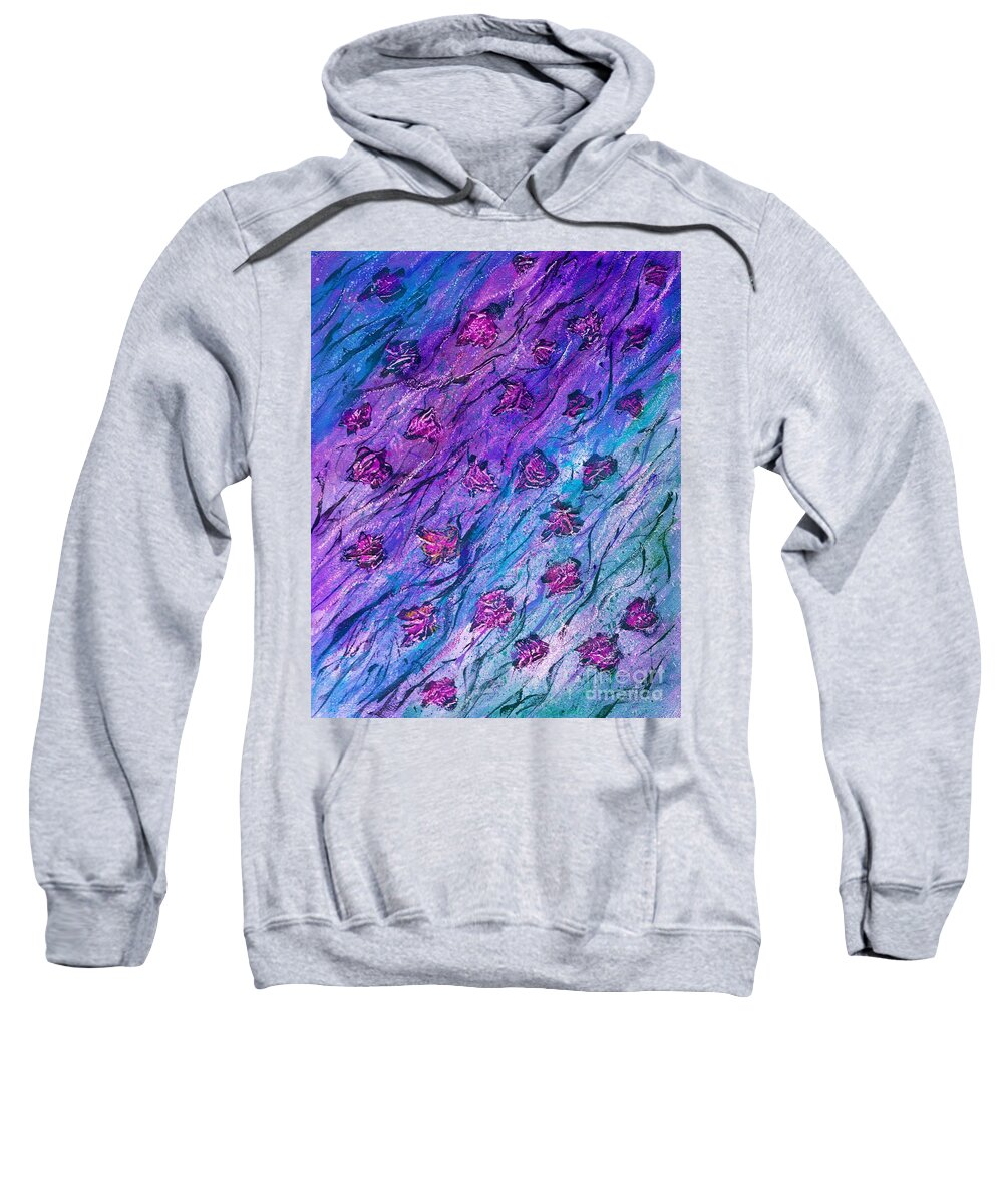 #abstracts #collage #art #artwork #contemporary #allisonconstantino Sweatshirt featuring the painting Rainy Days and Sundays by Allison Constantino