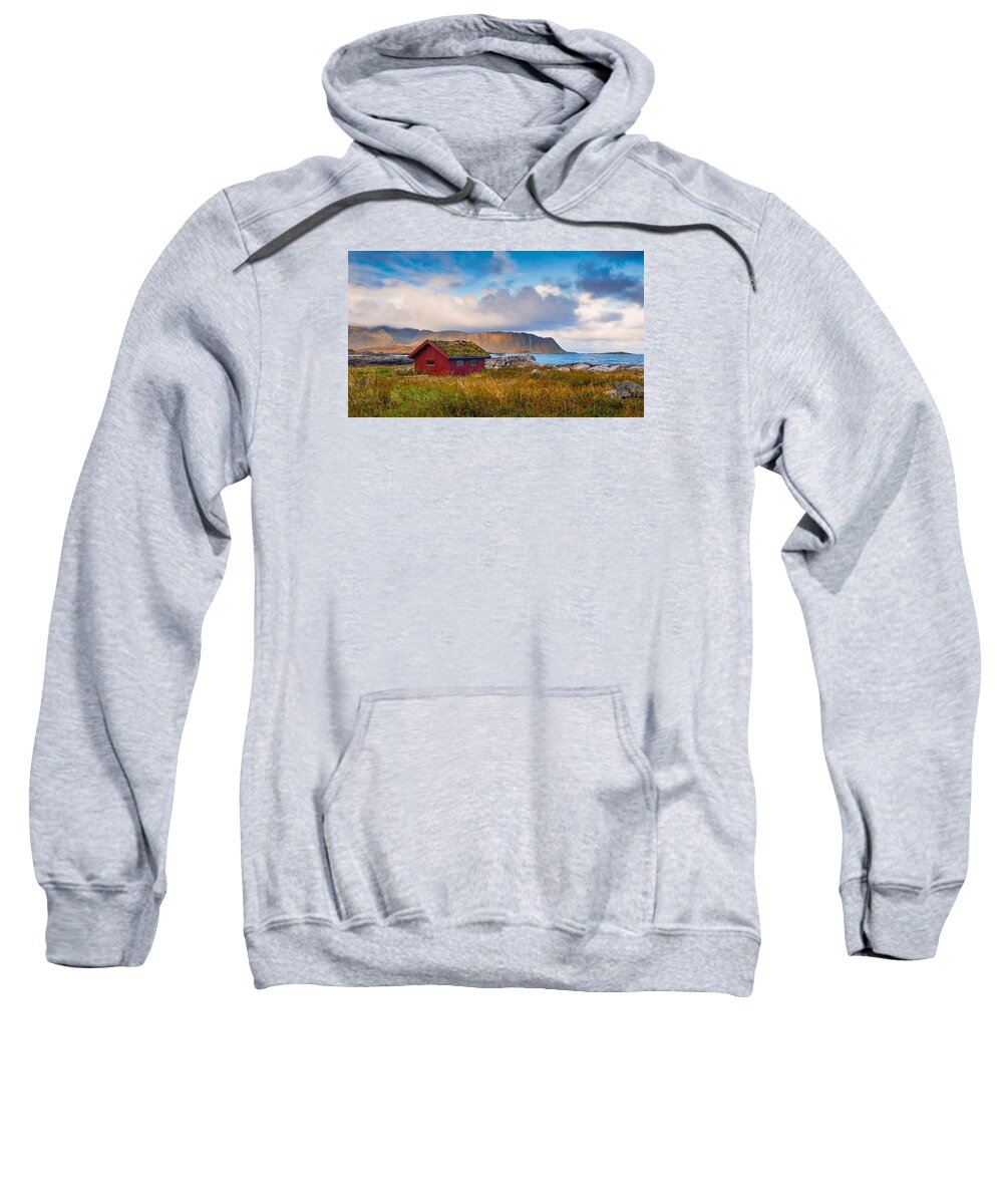 Autumn Sweatshirt featuring the photograph Ramberg Hut by James Billings