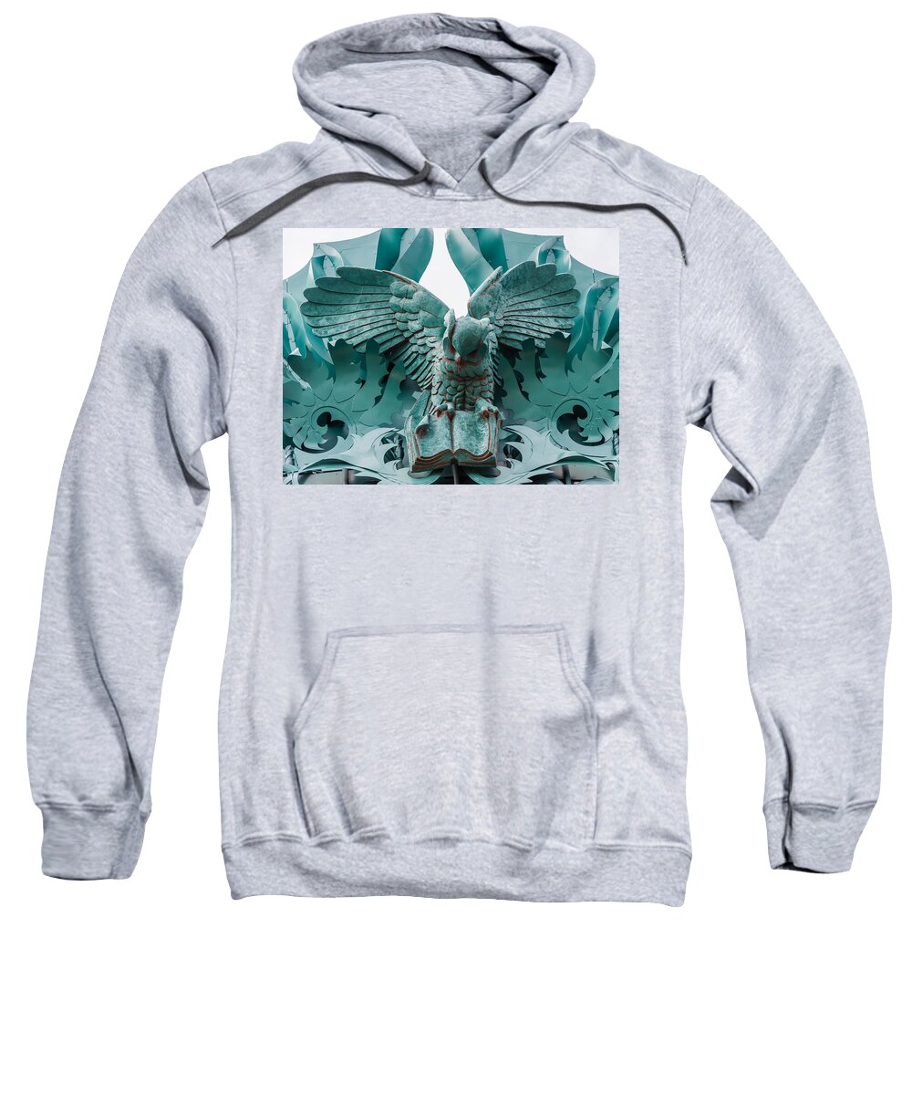 Gargoyle Sweatshirt featuring the photograph Read This by Charles McCleanon
