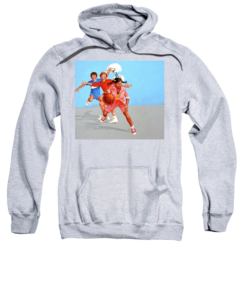 Children Sweatshirt featuring the painting Recess by Cliff Spohn