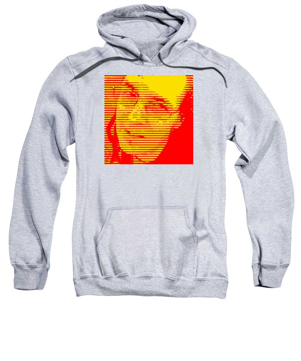  Sweatshirt featuring the photograph Red and Yellow Line Selfie by Steve Fields