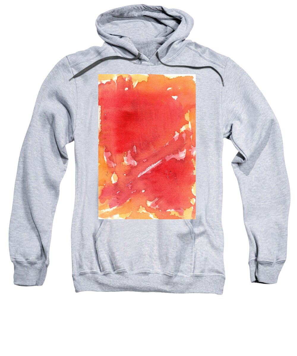 Watercolor Sweatshirt featuring the painting Red Rock Hills by Marcy Brennan