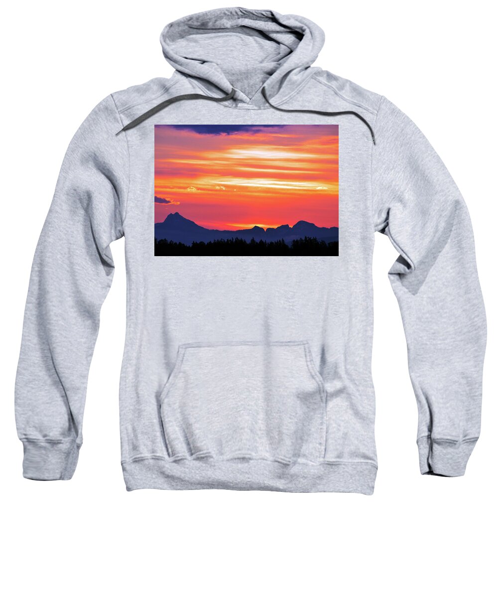 Sunrise Sweatshirt featuring the photograph Red Sunrise by Brian O'Kelly