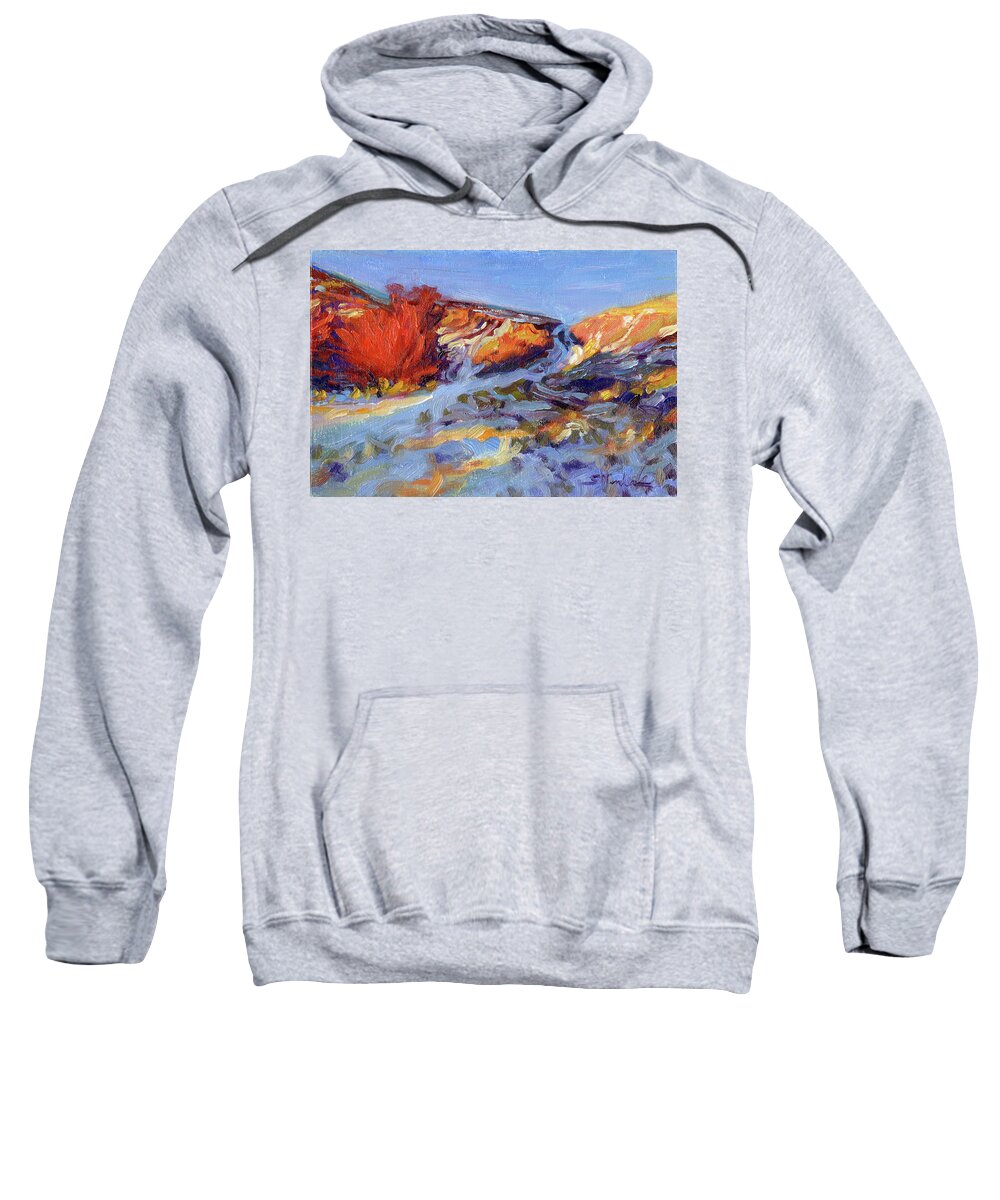 Landscape Sweatshirt featuring the painting Redbush by Steve Henderson
