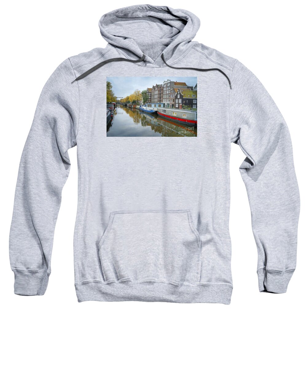 Amsterdam Sweatshirt featuring the photograph Reflections Of Amsterdam by David Birchall