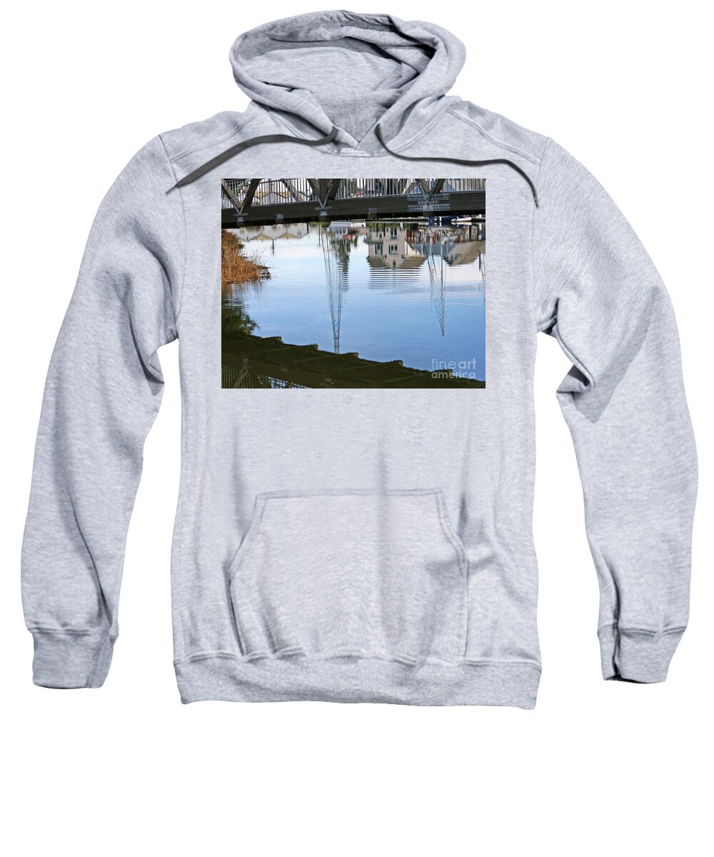 Petaluma Sweatshirt featuring the photograph Reflections of Petaluma, CA by Eileen Gayle