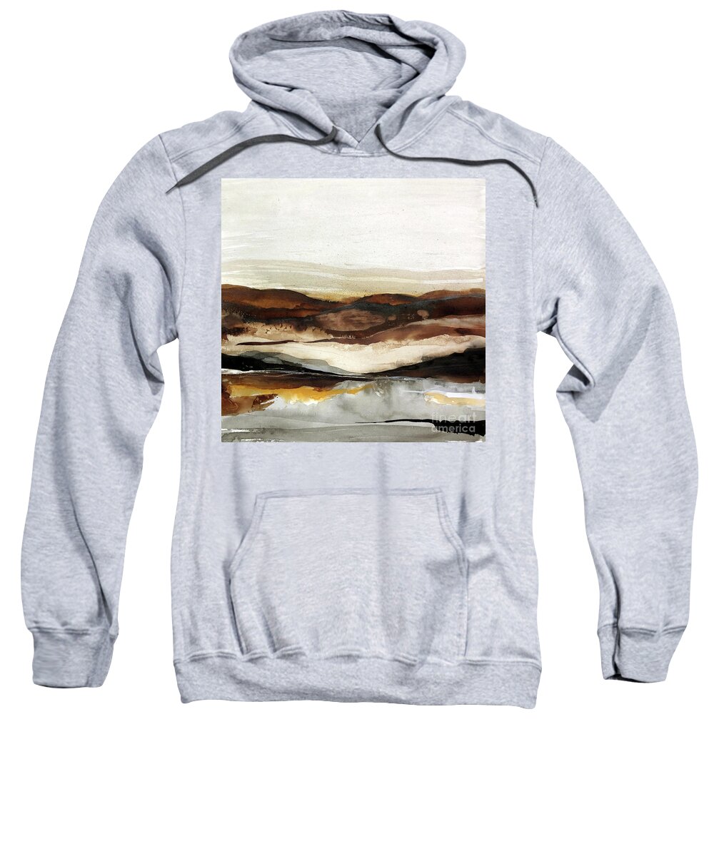 Original Watercolors Sweatshirt featuring the painting Reflective Glow by Chris Paschke