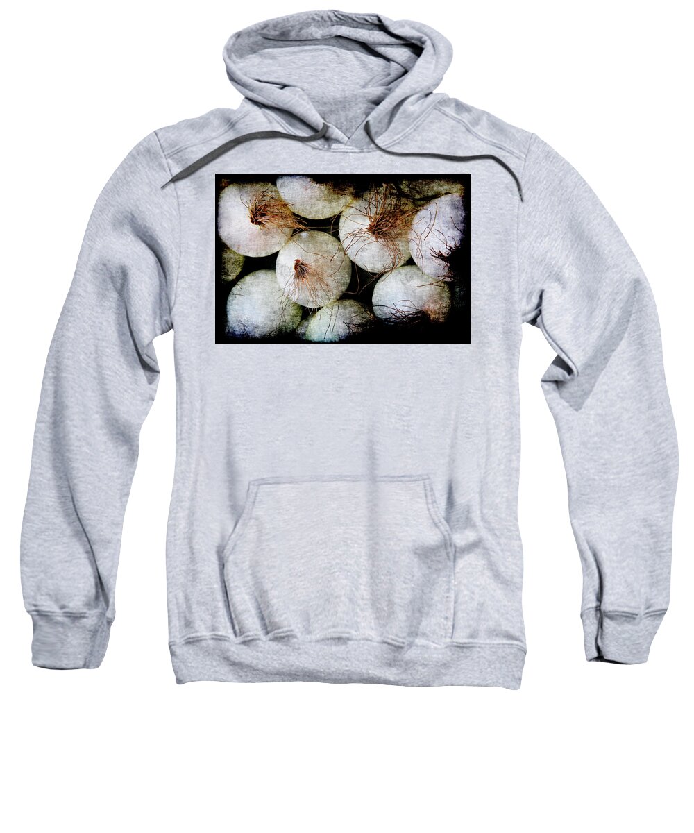 Renaissance Sweatshirt featuring the photograph Renaissance White Onions by Jennifer Wright