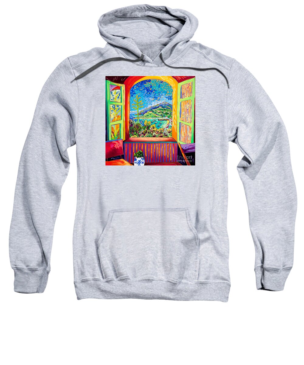Nature Sweatshirt featuring the painting Resplendent by Cathy Carey