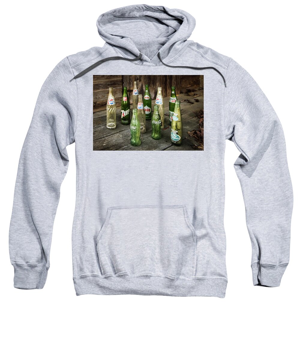 Vintage Bottles Sweatshirt featuring the photograph Return For Deposit by Cynthia Wolfe