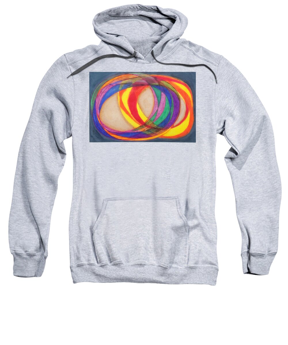 Circles Sweatshirt featuring the pastel Revolving by Steve Sommers