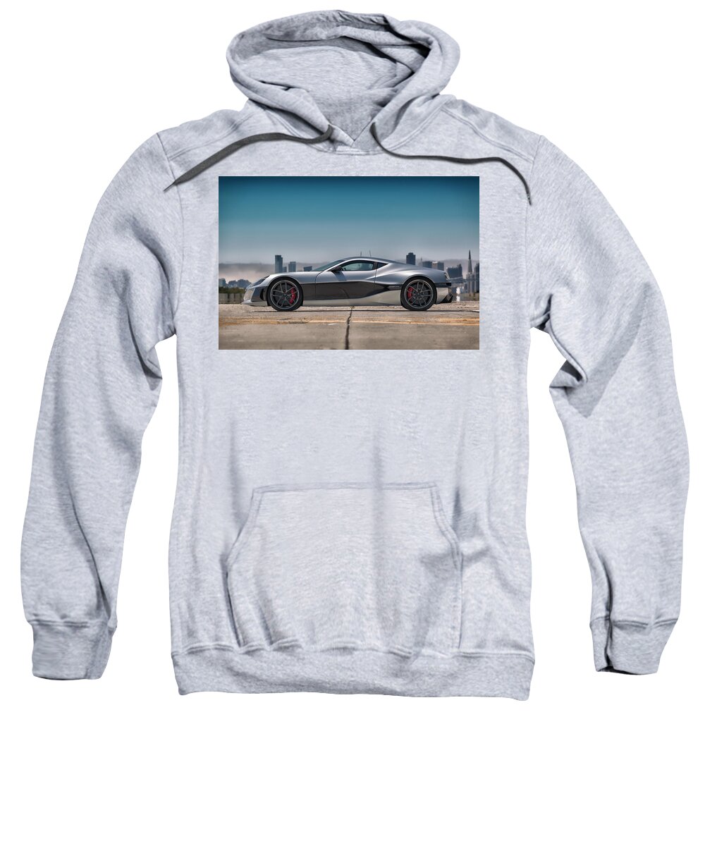 Rimac Sweatshirt featuring the photograph #Rimac #ConceptOne #Print by ItzKirb Photography